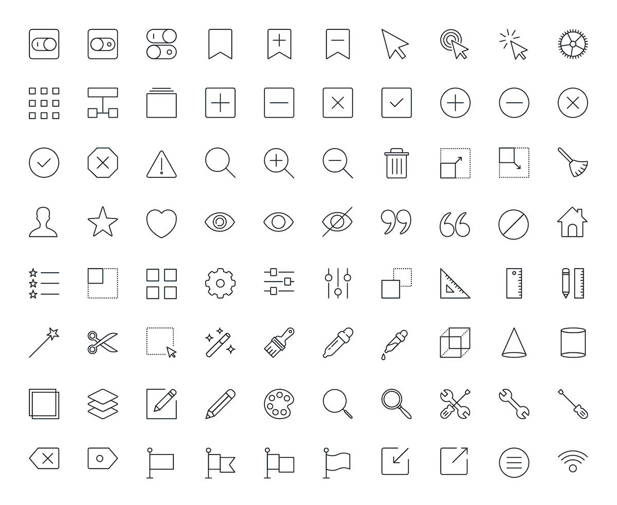 Stroke Icons - 01 Interfaces